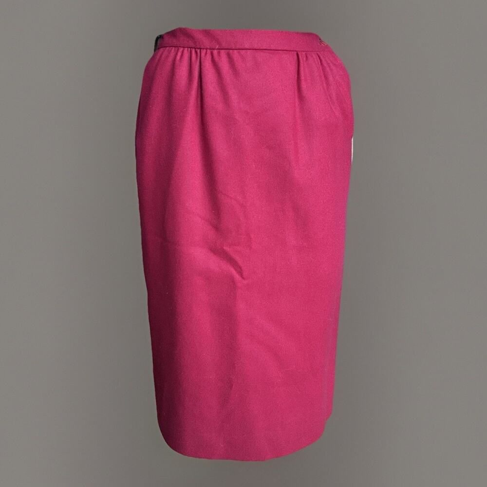 Vintage Pendleton Red Wool Pencil Skirt Petite Size 6 NWT USA Made Heritage Prep